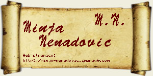 Minja Nenadović vizit kartica